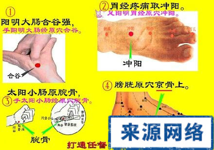 指压十二原穴内治一切疼痛歌